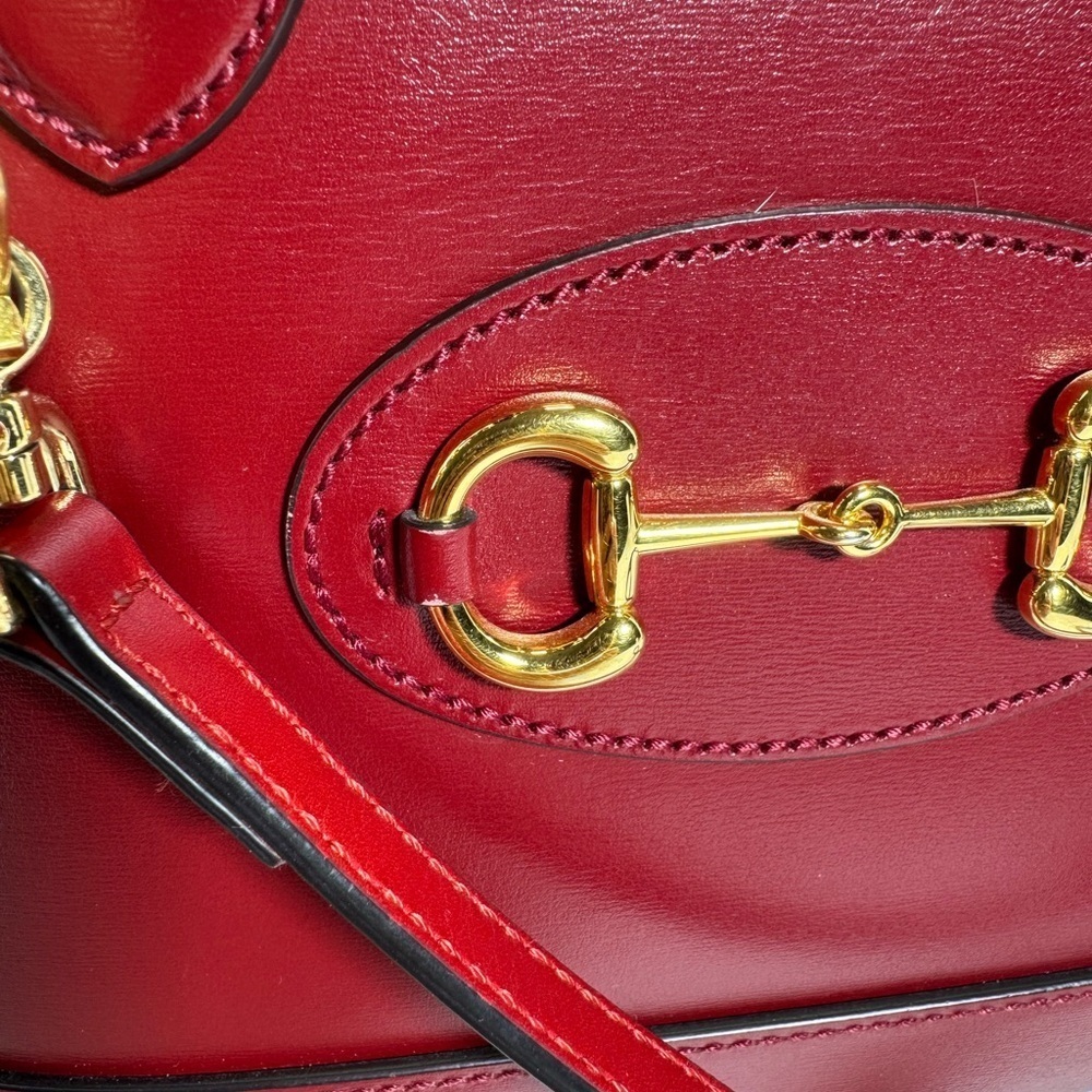 AUTHENTIC Red Leather Gucci Handbag - Picture 12 of 15